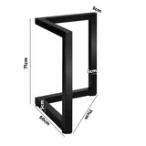 NNEED 2X Table Legs Bench Steel Metal 71x71cm