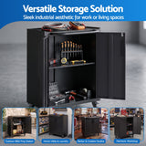 Giantz Rolling Tool Cabinet Heavy-Duty Storage Cabinet Adjustable Shelf Black