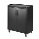 Giantz Rolling Tool Cabinet Heavy-Duty Storage Cabinet Adjustable Shelf Black