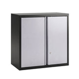 Giantz Steel Tool Cabinet Wall Mount Adjustable Shelf Garage Storage Lockable Black Grey