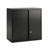 Giantz Steel Tool Cabinet Wall Mount Adjustable Shelf Garage Storage Lockable Black