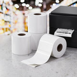 NNEDSZ 4 Rolls Direct Thermal Labels Paper Printer Paper BarcodeÂ Shipping Stickers