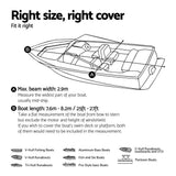 NNEDSZ Seamanship Boat Cover Heavy Duty Black (25-27ft)