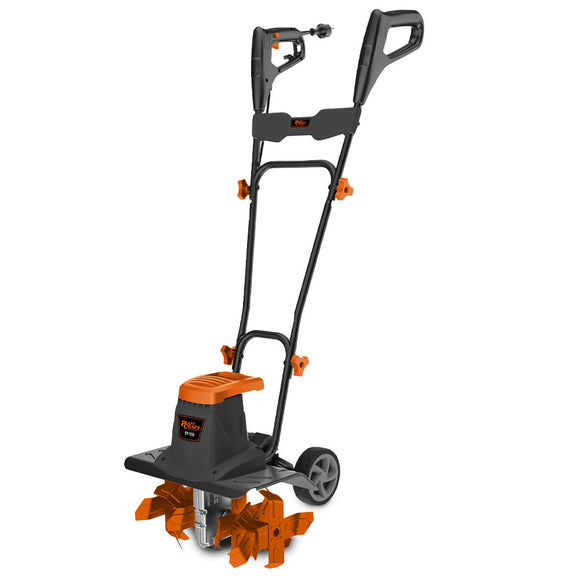 NNEMB Electric Rotary Hoe Garden Tiller Soil Cultivator, Adjustable Depth, 6 Tines