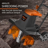 NNEMB Electric Rotary Hoe Garden Tiller Soil Cultivator, Adjustable Depth, 6 Tines