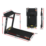 NNEDSZ Treadmill Electric Home Gym Fitness Exercise Fully Foldable 450mm Black