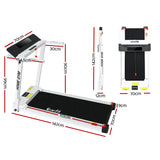 NNEDSZ Treadmill Electric Home Gym Fitness Exercise Fully Foldable 450mm White