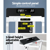 NNEDSZ Treadmill Electric Home Gym Fitness Exercise Fully Foldable 450mm White