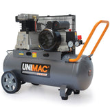 NNEMB 3HP 50L Belt Drive Air Compressor, 116 PSI, Portable, Dual Nitto Outlets