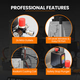 NNEMB 3HP 50L Belt Drive Air Compressor, 116 PSI, Portable, Dual Nitto Outlets