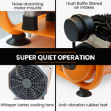 NNEMB 1.5HP 6L Silent Oil-Free Portable Electric Air Compressor, for Airtools, Tyre Inflation