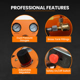 NNEMB 1.5HP 6L Silent Oil-Free Portable Electric Air Compressor, for Airtools, Tyre Inflation