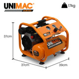 NNEMB 1.5HP 6L Silent Oil-Free Portable Electric Air Compressor, for Airtools, Tyre Inflation