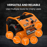 NNEMB 1.5HP 6L Silent Oil-Free Portable Electric Air Compressor, for Airtools, Tyre Inflation
