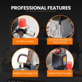 NNEMB 3.5HP 100L 260L/min Belt Drive Air Compressor, 116 PSI, Dual Nitto Outlets, 15A Plug