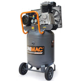 NNEMB 3.5HP 100L 260L/min Belt Drive Air Compressor, 116 PSI, Dual Nitto Outlets, Vertical Tank, 15A Plug