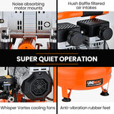 NNEMB 15L Pancake Air Compressor, 116PSI Portable Silent Oil-Free Electric, for Airtools Tyre Inflation