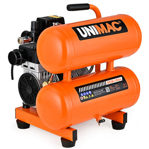 NNEMB 16L Twin Tank Air Compressor, 116PSI Portable Silent Oil-Free Electric, for Airtools Tyre Inflation