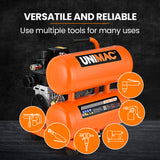 NNEMB 16L Twin Tank Air Compressor, 116PSI Portable Silent Oil-Free Electric, for Airtools Tyre Inflation