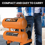 NNEMB 16L Twin Tank Air Compressor, 116PSI Portable Silent Oil-Free Electric, for Airtools Tyre Inflation