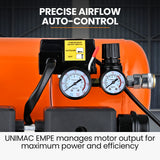 NNEMB 16L Twin Tank Air Compressor, 116PSI Portable Silent Oil-Free Electric, for Airtools Tyre Inflation