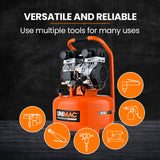 NNEMB 24L Pancake Air Compressor, 116PSI Portable Silent Oil-Free Electric, for Airtools Tyre Inflation