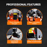 NNEMB 24L Pancake Air Compressor, 116PSI Portable Silent Oil-Free Electric, for Airtools Tyre Inflation