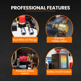 NNEMB 2HP 50L Silent Oil-Free Portable Electric Air Compressor, Vertical, for Airtools, Tyre Inflation