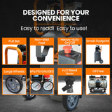 NNEMB 2HP 50L Silent Oil-Free Portable Electric Air Compressor, Vertical, for Airtools, Tyre Inflation