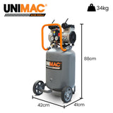 NNEMB 2HP 50L Silent Oil-Free Portable Electric Air Compressor, Vertical, for Airtools, Tyre Inflation