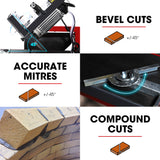 NNEMB 2000W 350mm 14' Brick & Masonry Table Saw, Electric Tile Concrete Cutting, with Stand