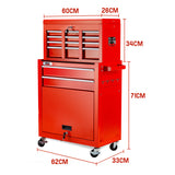 NNEMB 8 Drawer Tool Box Cabinet Chest Storage Toolbox Garage Organiser Set