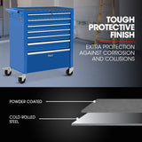 NNEMB 7 Drawer Tool Box Cabinet Trolley Storage, Toolbox Garage Organiser Set, Blue