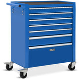 NNEMB 7 Drawer Tool Box Cabinet Trolley Storage, Toolbox Garage Organiser Set, Blue