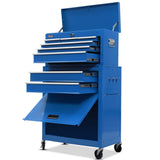 NNEMB 8 Drawer Tool Box Cabinet Chest Storage, Toolbox Garage Organiser Set, Blue