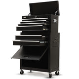 NNEMB 8 Drawer Tool Box Cabinet Chest Storage, Toolbox Garage Organiser Set, Black