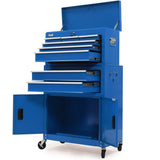 NNEMB 8 Drawer Tool Box Chest Cabinet Storage, with 2-Door Toolbox Garage Organiser Set, Blue