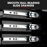 NNEMB 9 Drawer Tool Box Chest, Organiser Mechanic Garage Storage Toolbox Set - Black