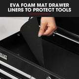 NNEMB 9 Drawer Tool Box Chest, Organiser Mechanic Garage Storage Toolbox Set - Black