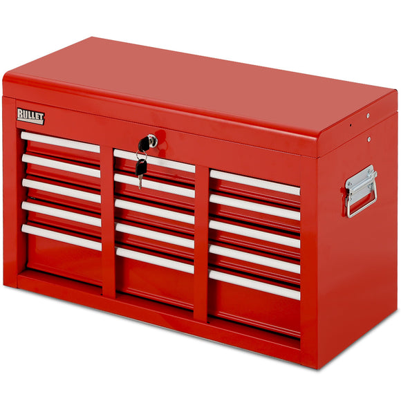 NNEMB 9 Drawer Tool Box Chest, Organiser Mechanic Garage Storage Toolbox Set - Red