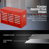 NNEMB 9 Drawer Tool Box Chest, Organiser Mechanic Garage Storage Toolbox Set - Red
