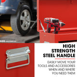 NNEMB 9 Drawer Tool Box Chest, Organiser Mechanic Garage Storage Toolbox Set - Red
