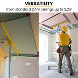 NNEMB Drywall & Panel Lifter, 1200 x 3600 68kg Max Gyprock Sheet, Galvanised, No-mark Locking Castors