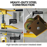 NNEMB Drywall & Panel Lifter, 1200 x 3600 68kg Max Gyprock Sheet, Galvanised, No-mark Locking Castors