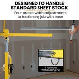 NNEMB Drywall & Panel Lifter, 1200 x 3600 68kg Max Gyprock Sheet, Galvanised, No-mark Locking Castors
