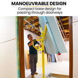 NNEMB Drywall & Panel Lifter, 1200 x 3600 68kg Max Gyprock Sheet, Galvanised, No-mark Locking Castors
