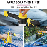 NNEMB Foam Cannon Soap Applicator Gun For Garden Hose, Snow Foamer with Soap bottle, Quick Connect