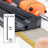 NNEMB CB400 32-64mm 34-Deg 15ga Finishing Nail Gun, Heavy Duty Air Nailer