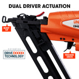 NNEMB CB400 32-64mm 34-Deg 15ga Finishing Nail Gun, Heavy Duty Air Nailer