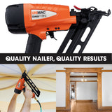 NNEMB CB400 32-64mm 34-Deg 15ga Finishing Nail Gun, Heavy Duty Air Nailer